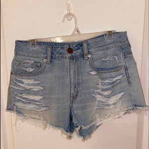 High Rise Festival American Eagle Denim Shorts